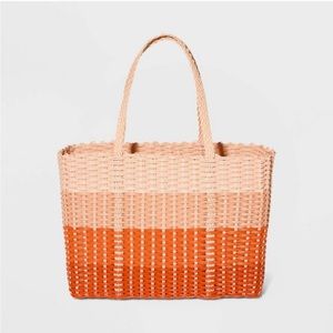 Striped Tote Handbag